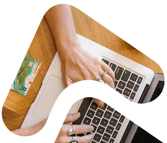 Person typing on laptop computer